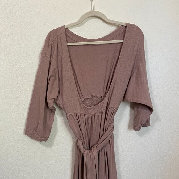 Free People Beach Garcia Midi Dress Low Scoop Back Pink Size Small Mauve… - Picture 7 of 11